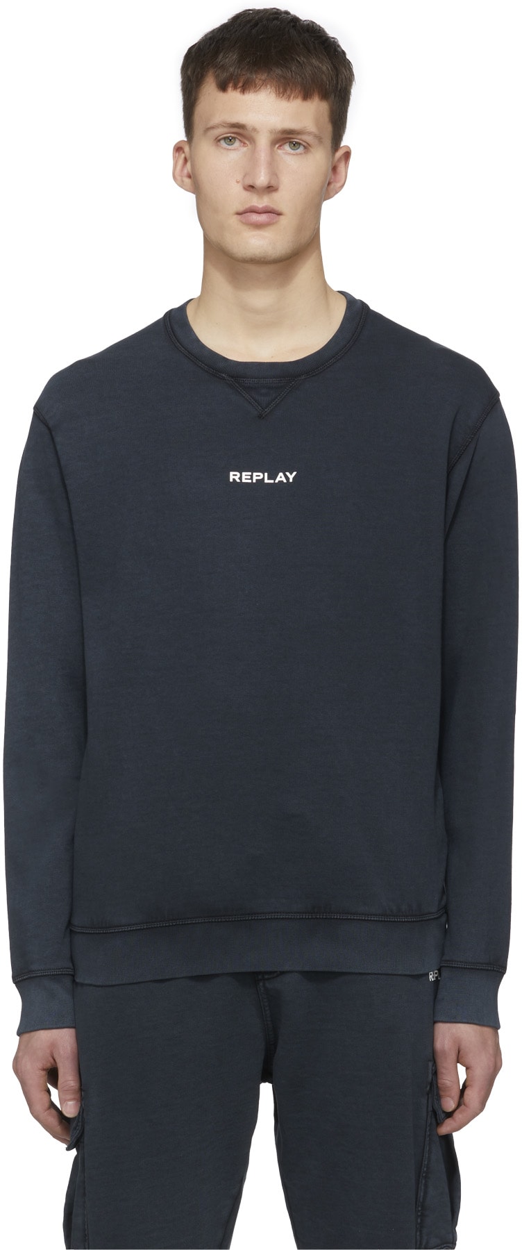 REPLAY: Black Bio Pack Crew Sweater - 1