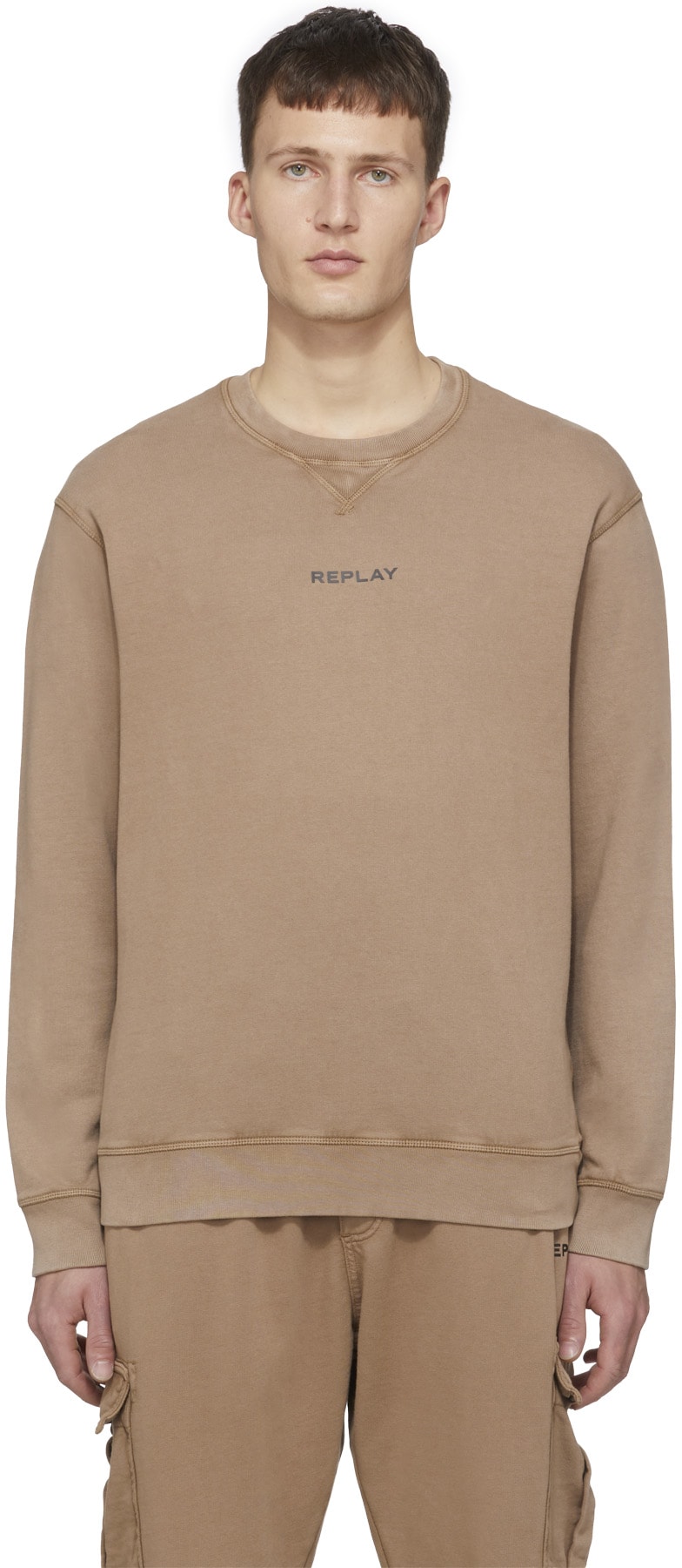 REPLAY: Brown Bio Pack Crew Sweater - 1