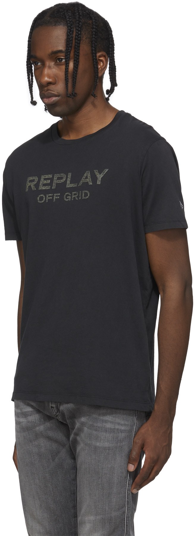 REPLAY: Black Off Grid T-Shirt - 2