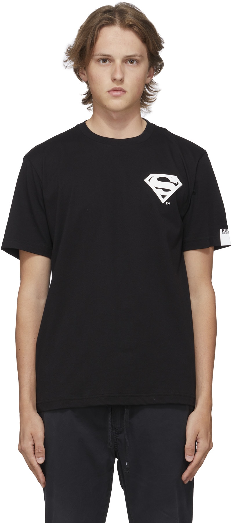 Black superman t shirt hotsell