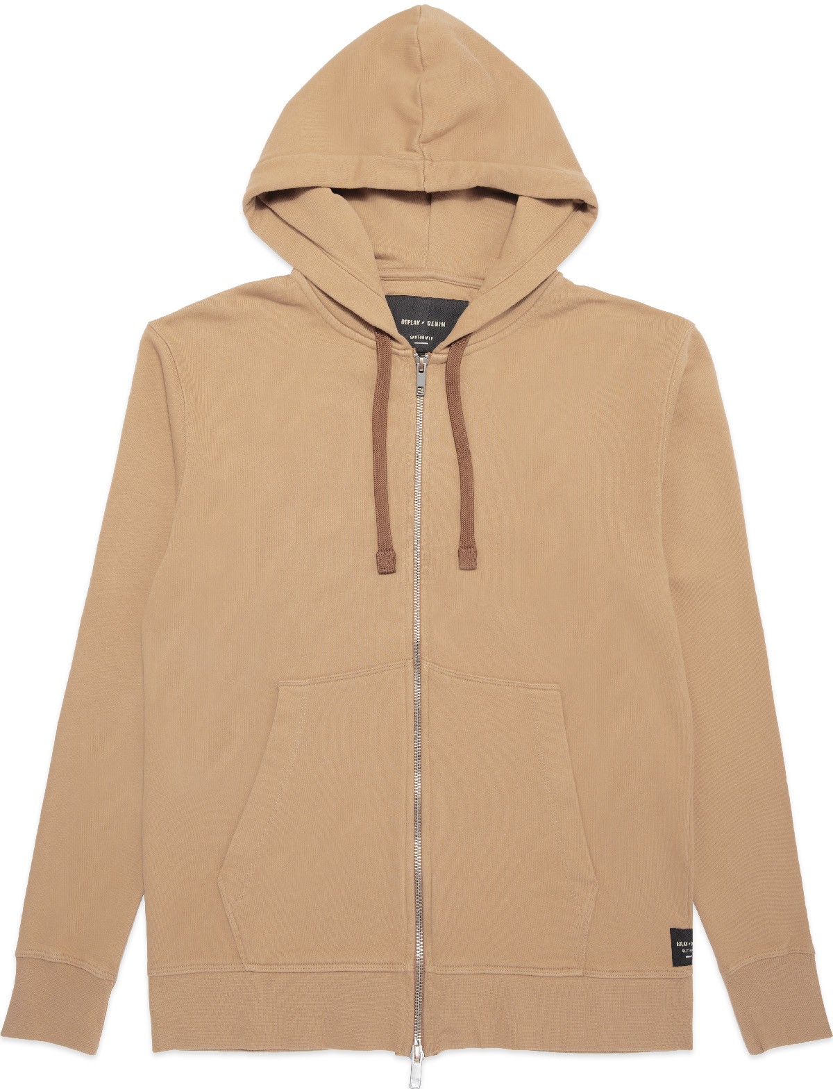 REPLAY: Brown REPLAY Sartoriale Zip Hoodie - 1