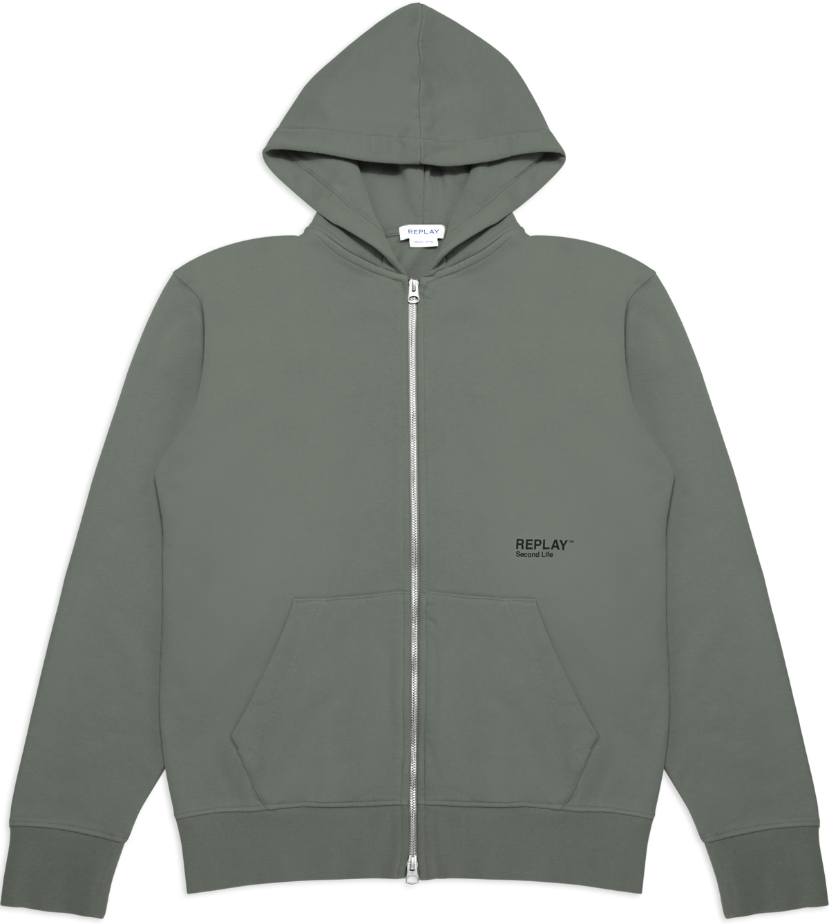 REPLAY: Grey Second Life Full Zipper Hoodie - 1