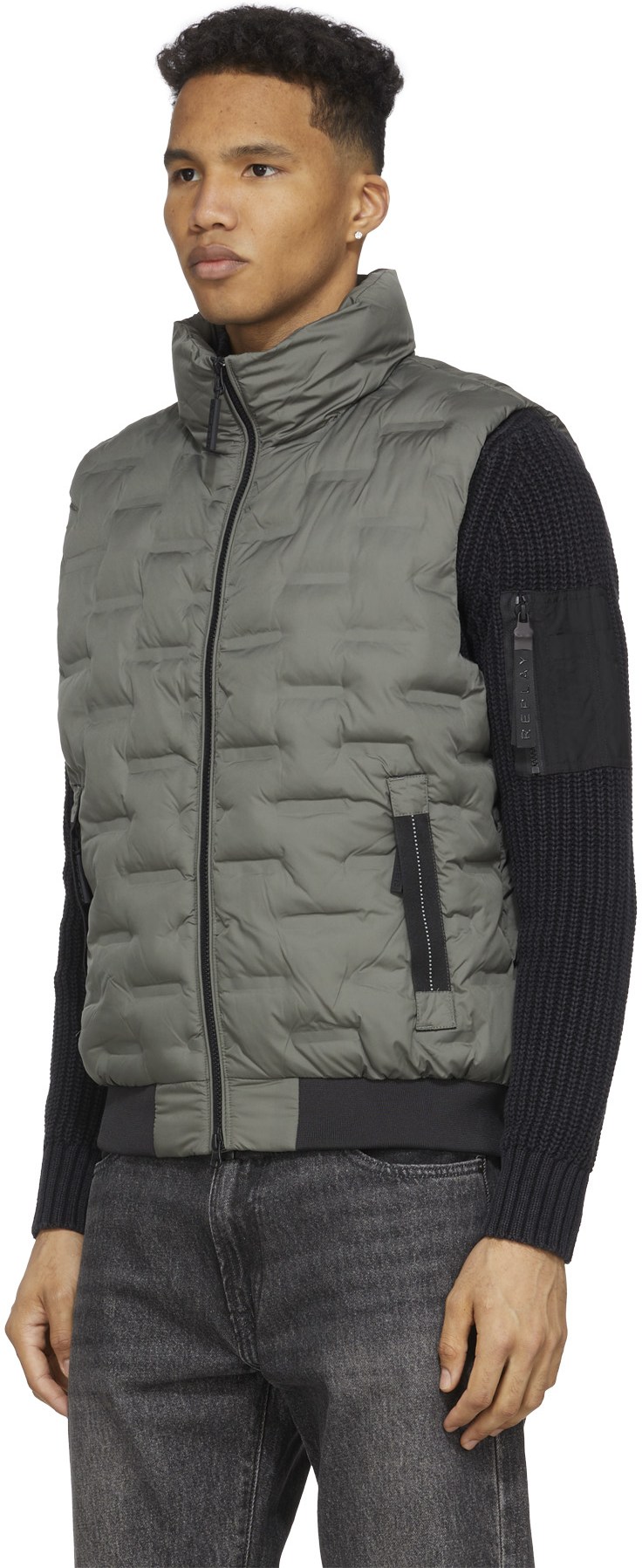 REPLAY: Green Quilted Vest - 2