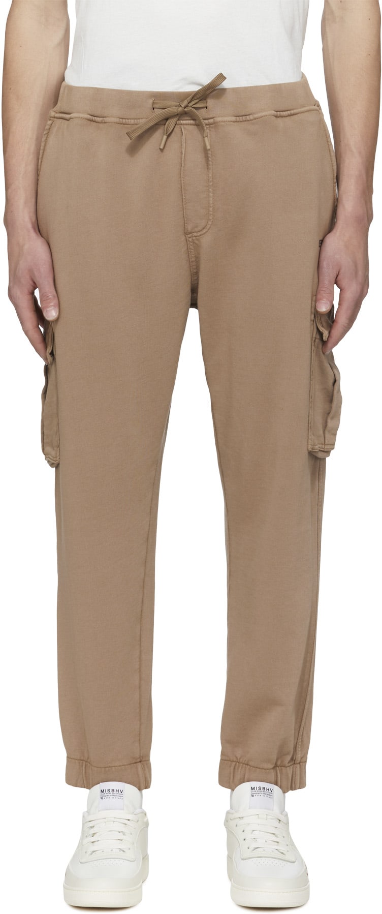 REPLAY: Brown Bio Pack Fleece Cargo Pants - 1
