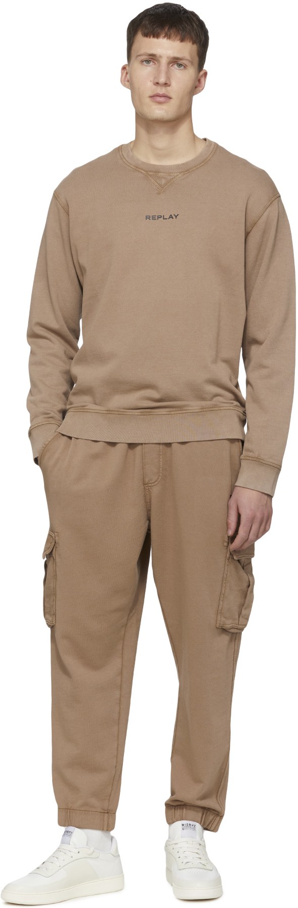 REPLAY: Brown Bio Pack Fleece Cargo Pants - 4