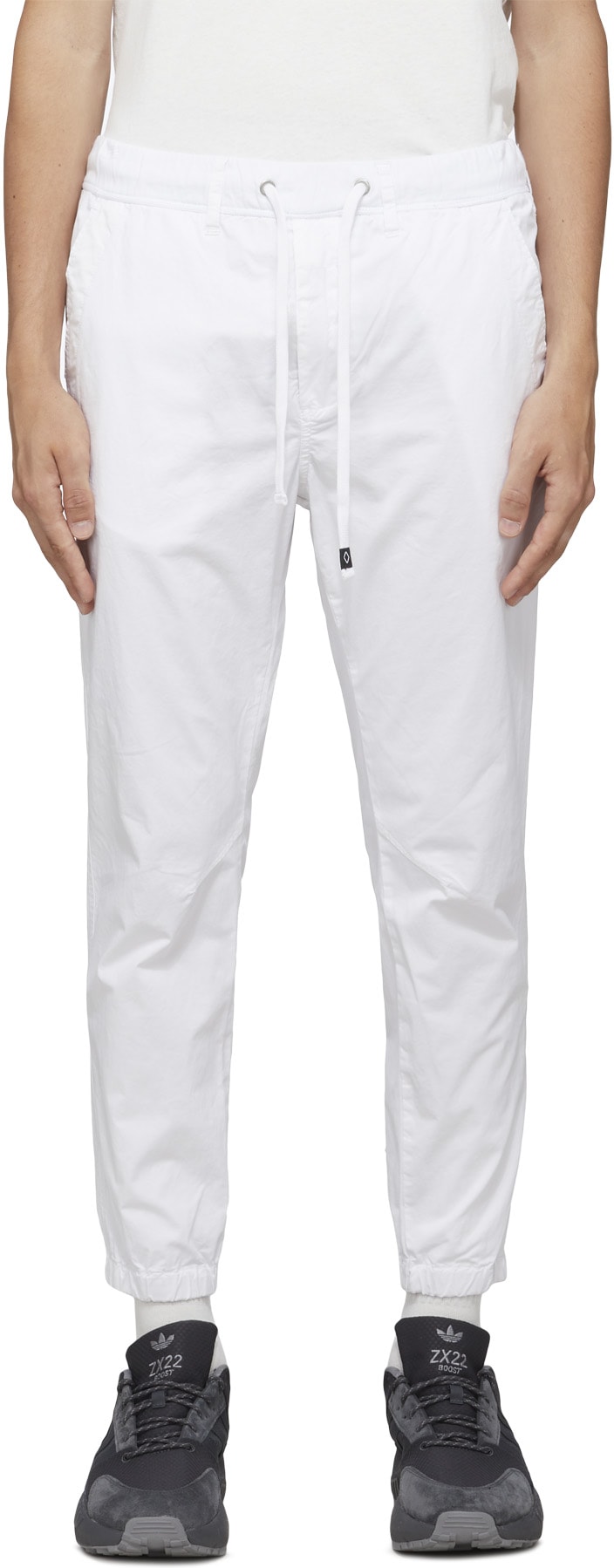 REPLAY: White Essential Garment Dyed Pant - 1