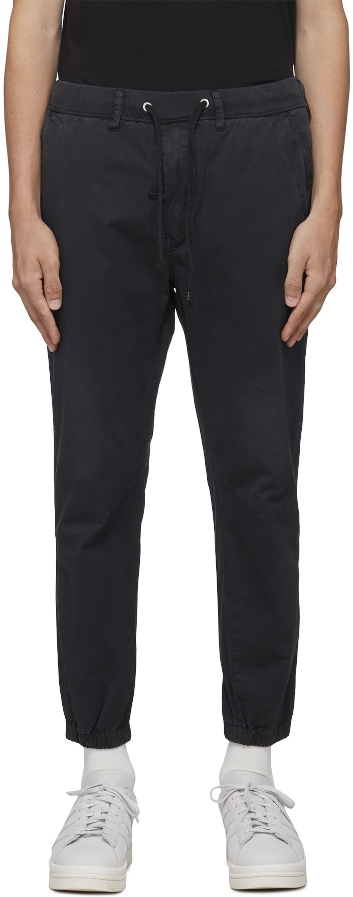 REPLAY: Black Essential Garment Dyed Pant - 1