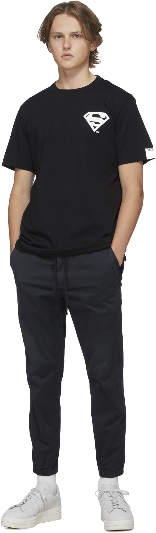 REPLAY: Black Essential Garment Dyed Pant - 4