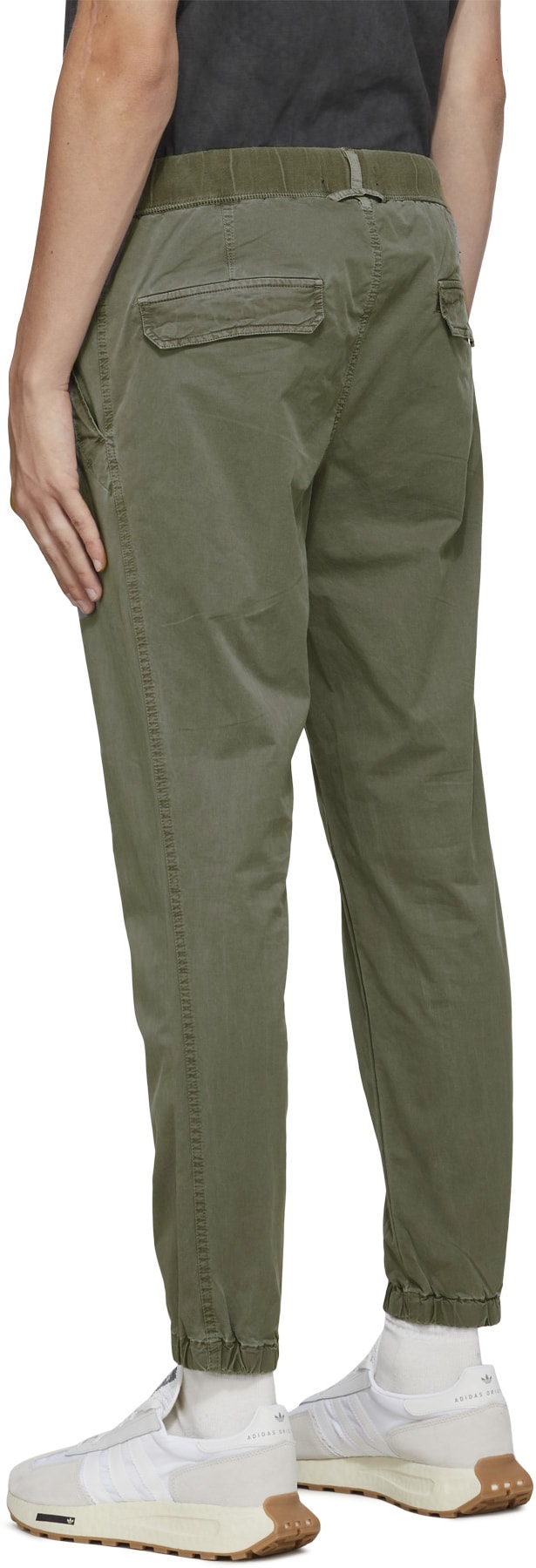 REPLAY: Green Essential Garment Dyed Pants - 3