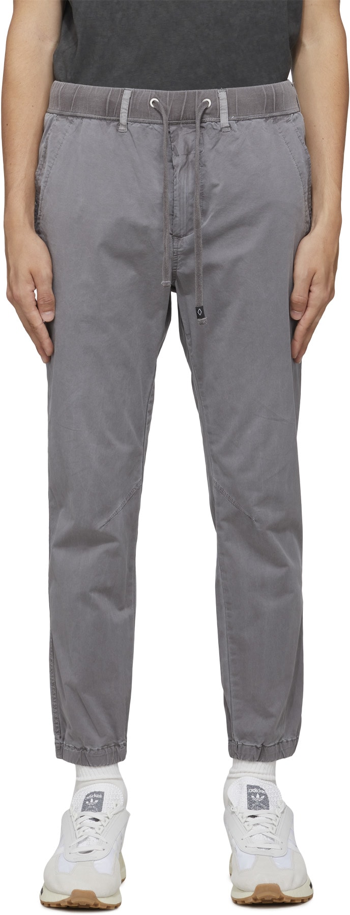 REPLAY: Grey Essential Garment Dyed Pant - 1