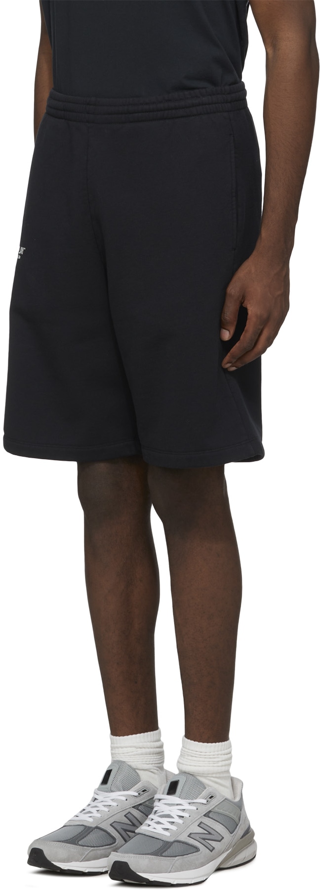 REPLAY: Black Second Life Fleece Shorts - 2