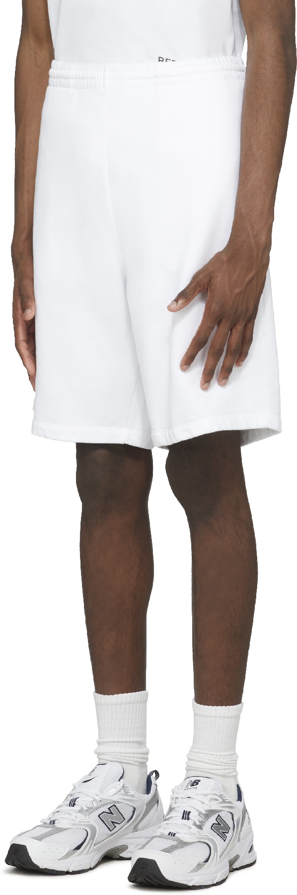 REPLAY: White Second Life Fleece Short - 2