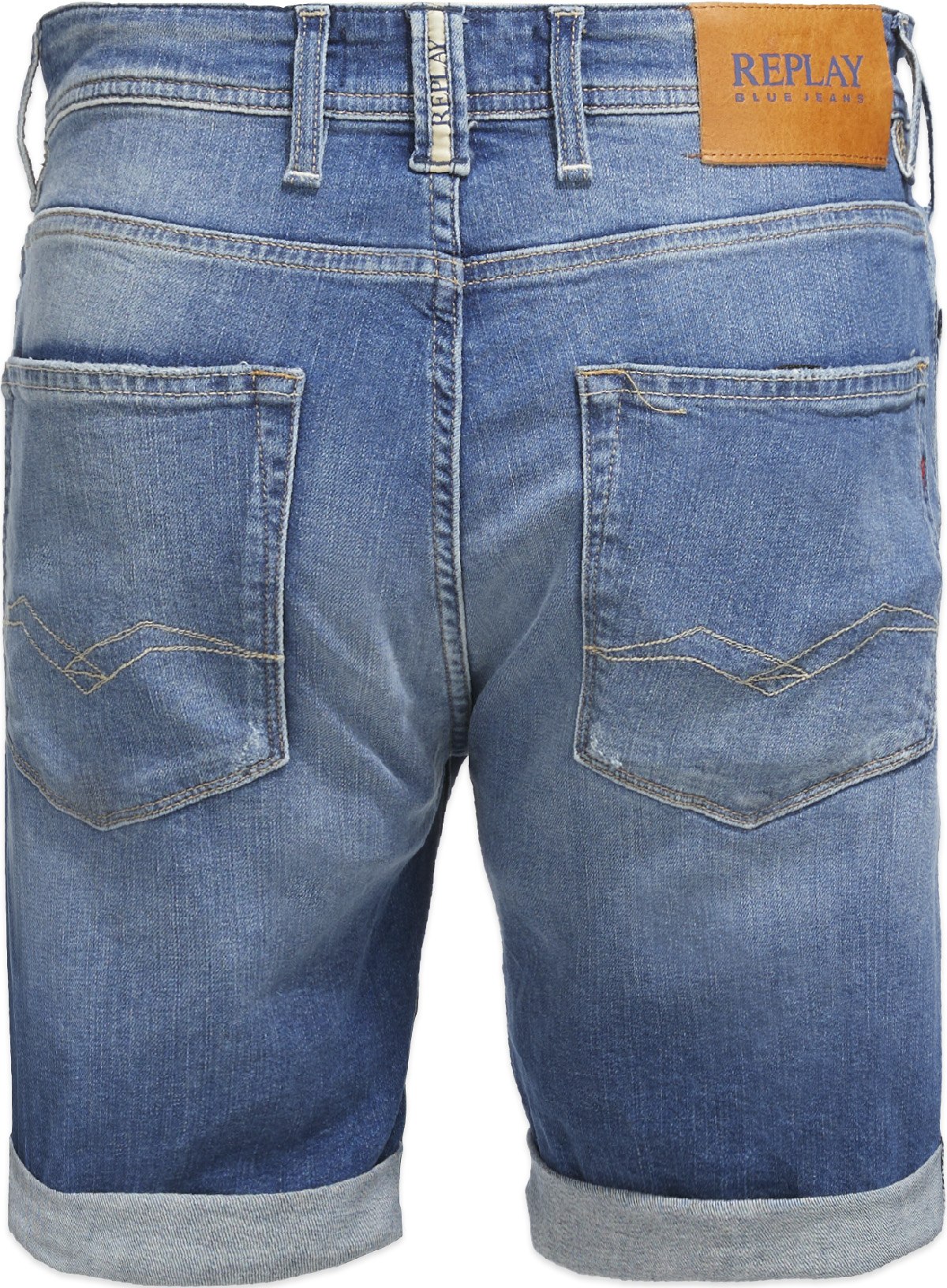 REPLAY: Bleu Short en Denim 573 Bio Super Stretch Bleu - 2