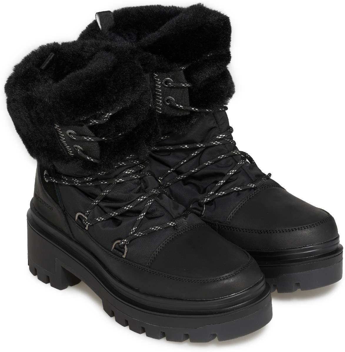 Cougar: Black Marlow Leather and Nylon Waterproof Boots - 4