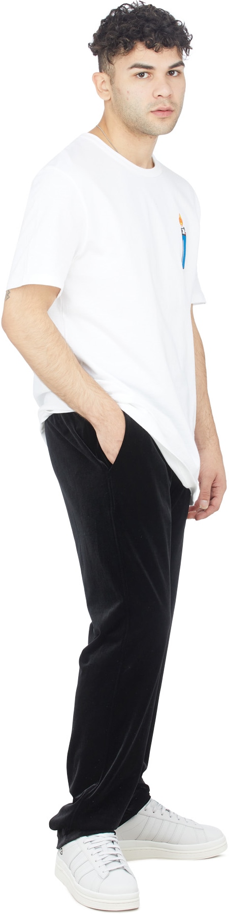 influenceu: Black Velvet Travel Pants - 4