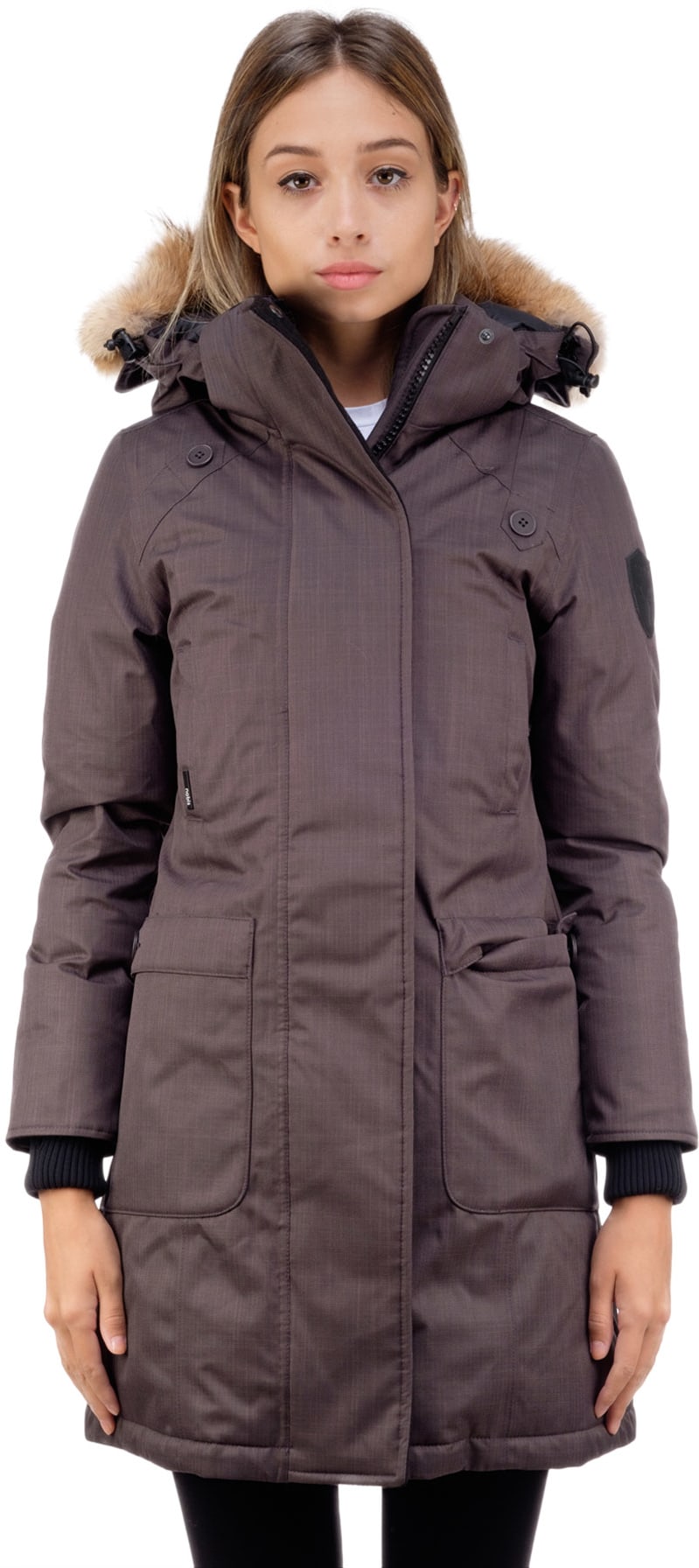 Nobis: Gris Parka Long Encapuchonnés Meredith Gris - 1