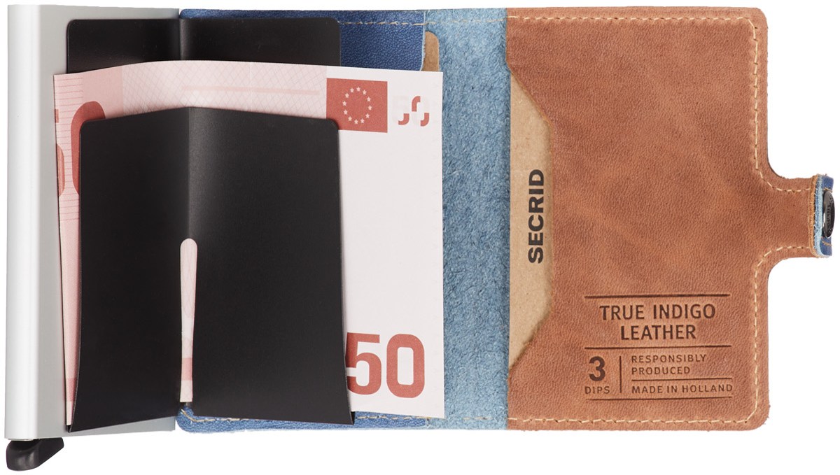 SECRID: Blue Indigo 3 Mini Wallet - 3