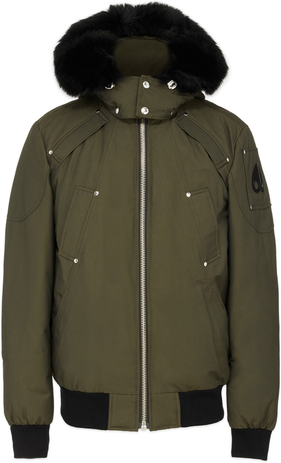 Moose Knuckles: Vert Bomber Balistique Encapuchonné Vert - 1