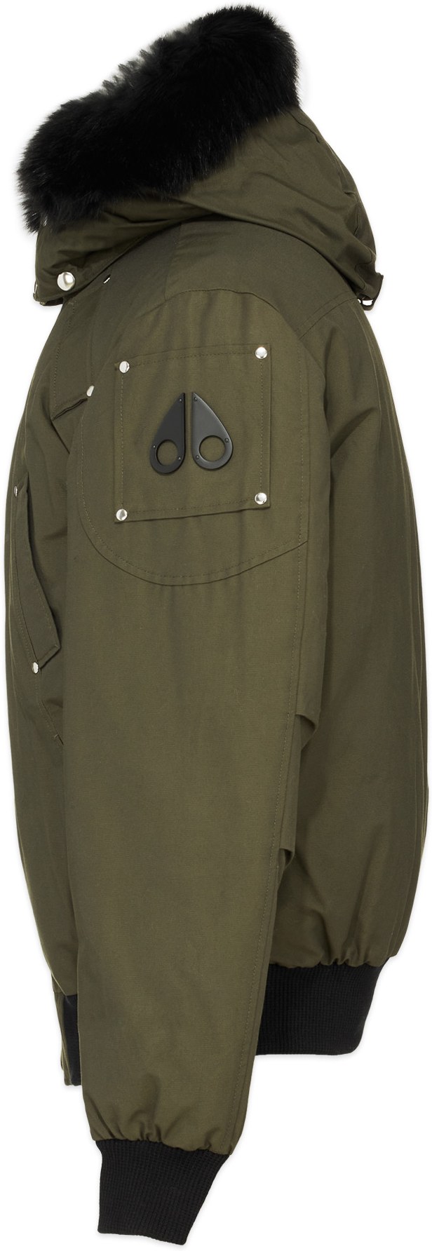 Moose Knuckles: Vert Bomber Balistique Encapuchonné Vert - 2