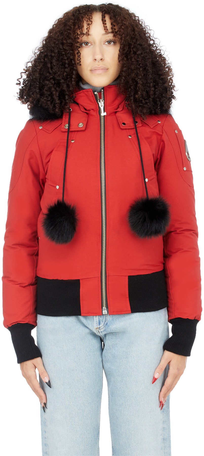Moose Knuckles: Rouge Blouson Aviateur Debbie Rouge - 1