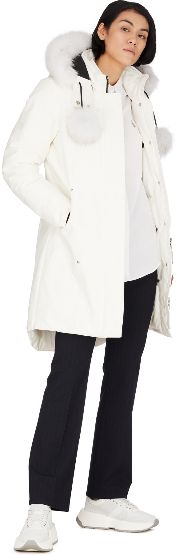 Moose Knuckles: White Stirling Parka - 4