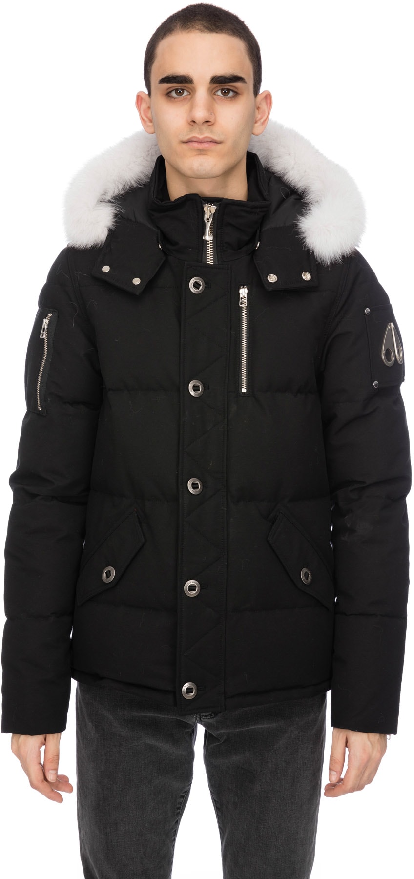 Moose Knuckles: Noir Manteau 3Q Noir - 1