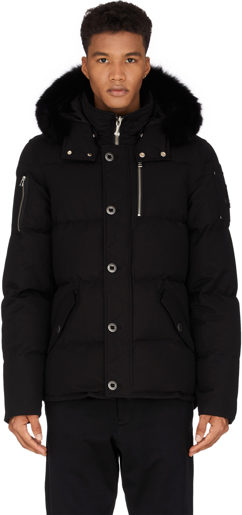 Moose Knuckles: Noir Manteau 3Q Noir - 1