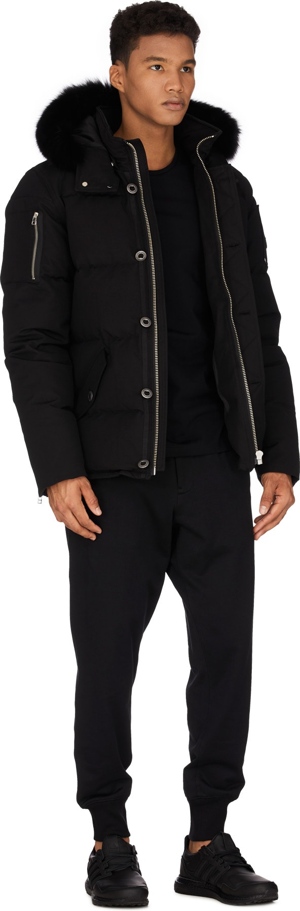 Moose Knuckles: Noir Manteau 3Q Noir - 4