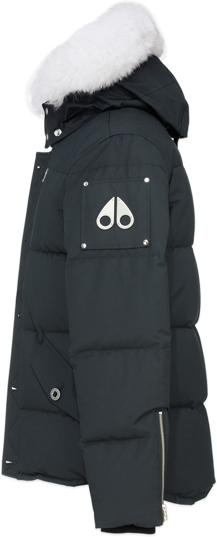 Moose Knuckles: Bleu Manteau 3Q Encapuchonné Bleu - 2