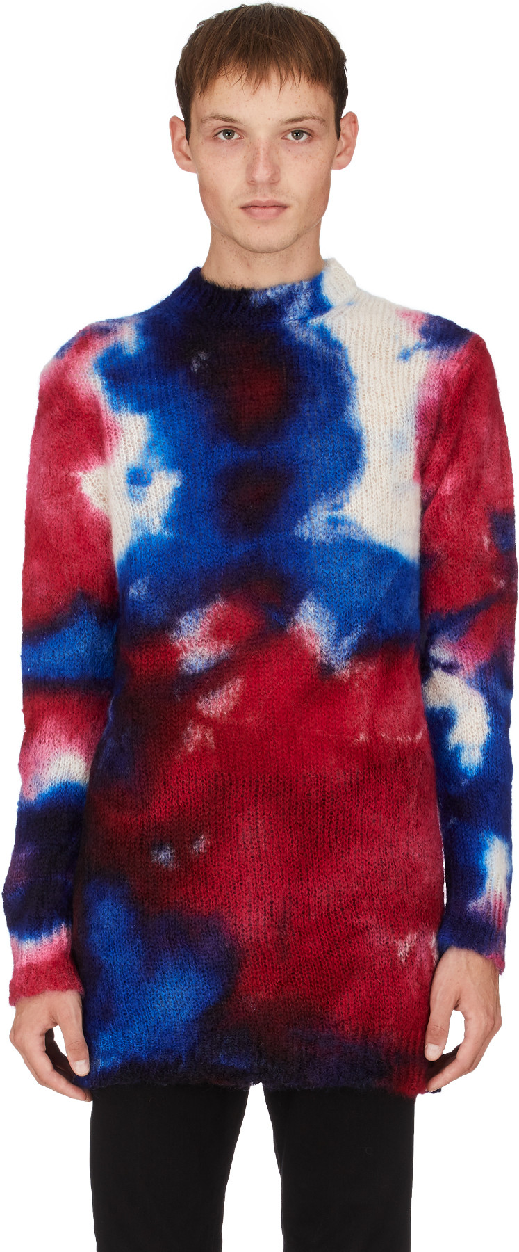 MAUNA-KEA: Multicolor Tie-Dye Mohair Knit Pullover - 1