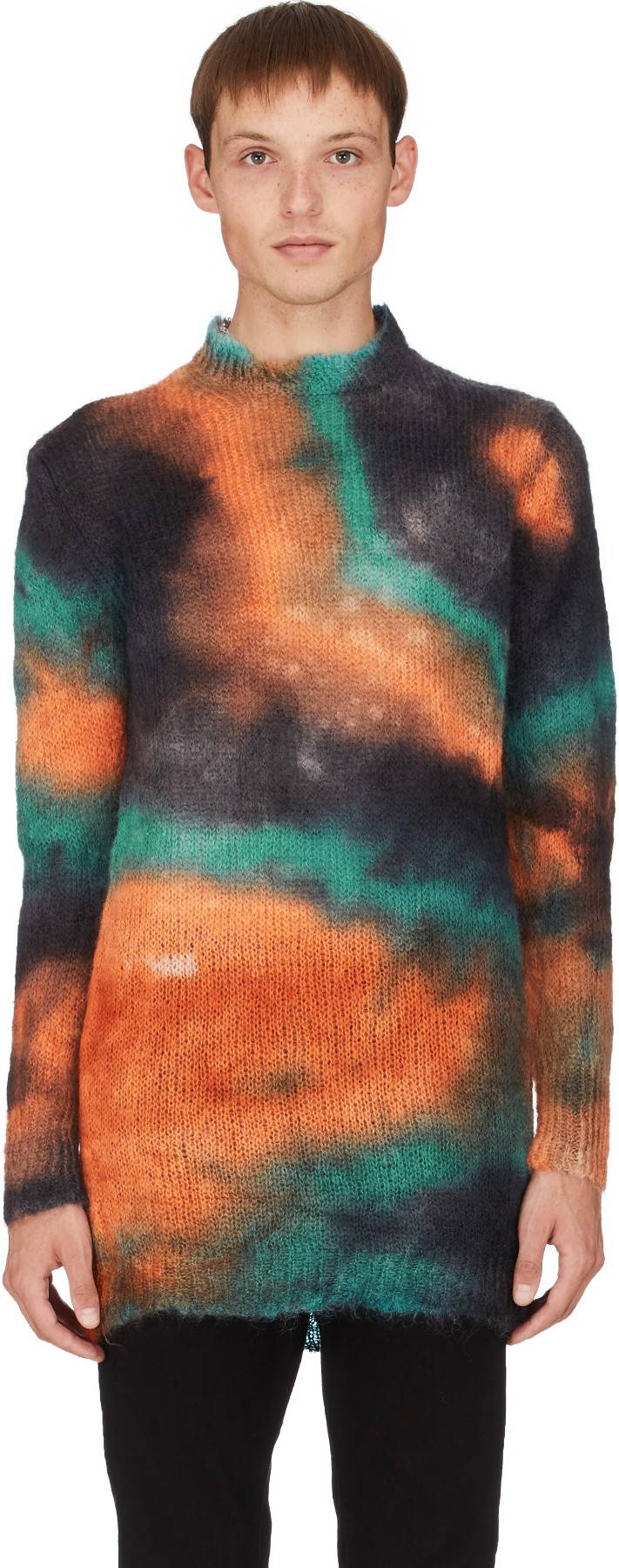 MAUNA-KEA: Multicolor Tie-Dye Mohair Knit Pullover - 1