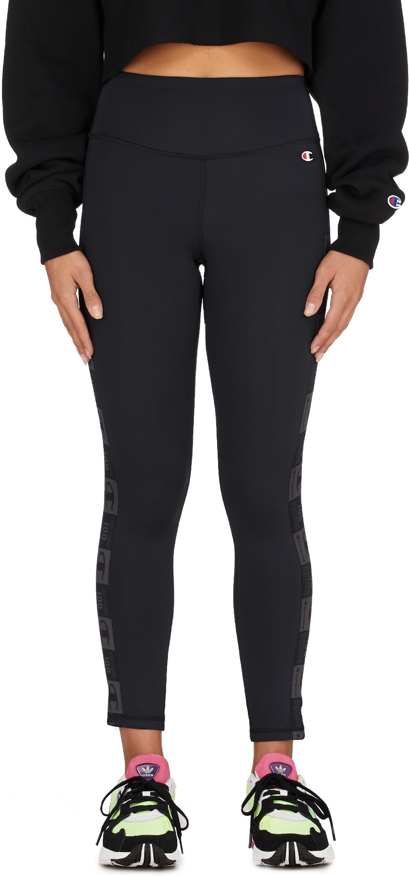 Champion: Noir Legging Taille Haute Noir - 1