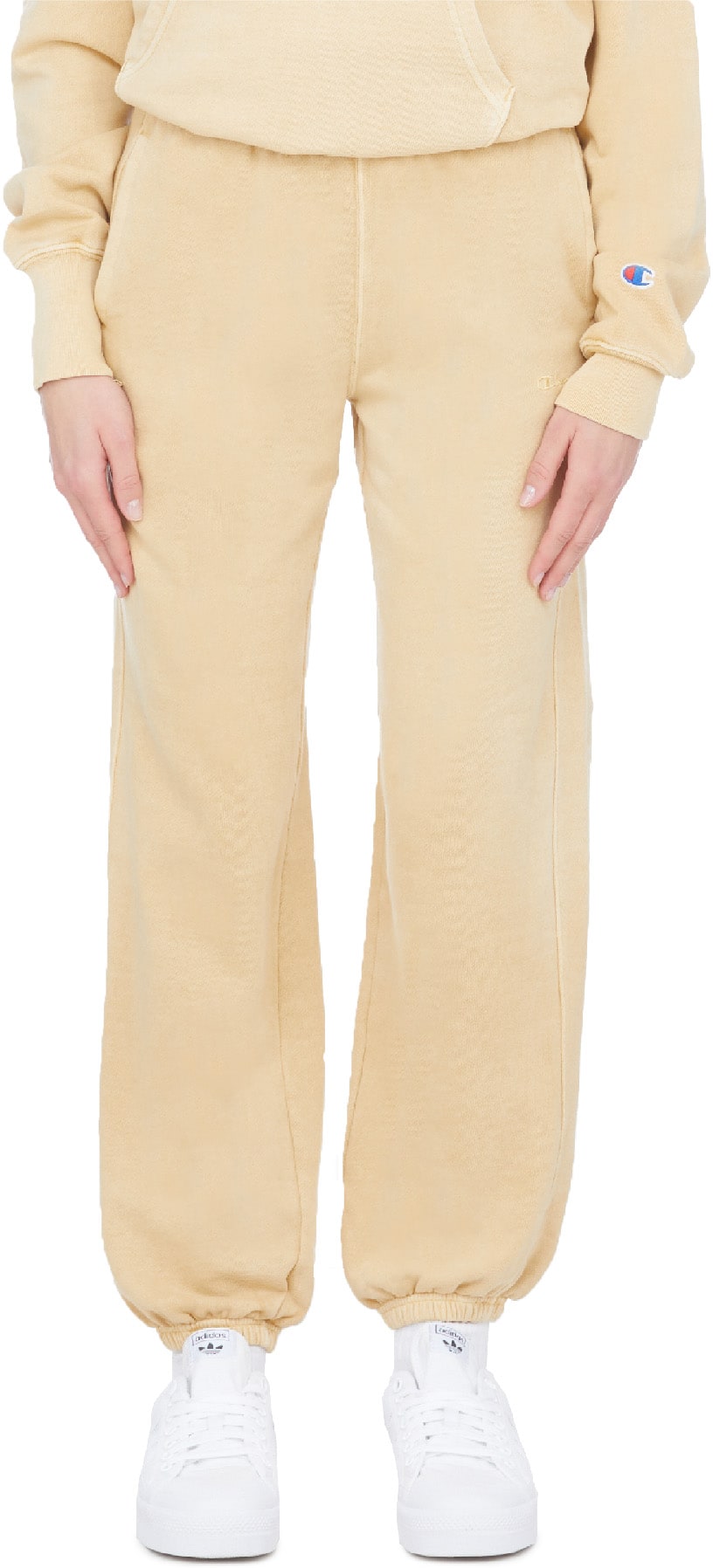 Champion: Gold Vintage Dye Boyfriend Sweatpants - 1