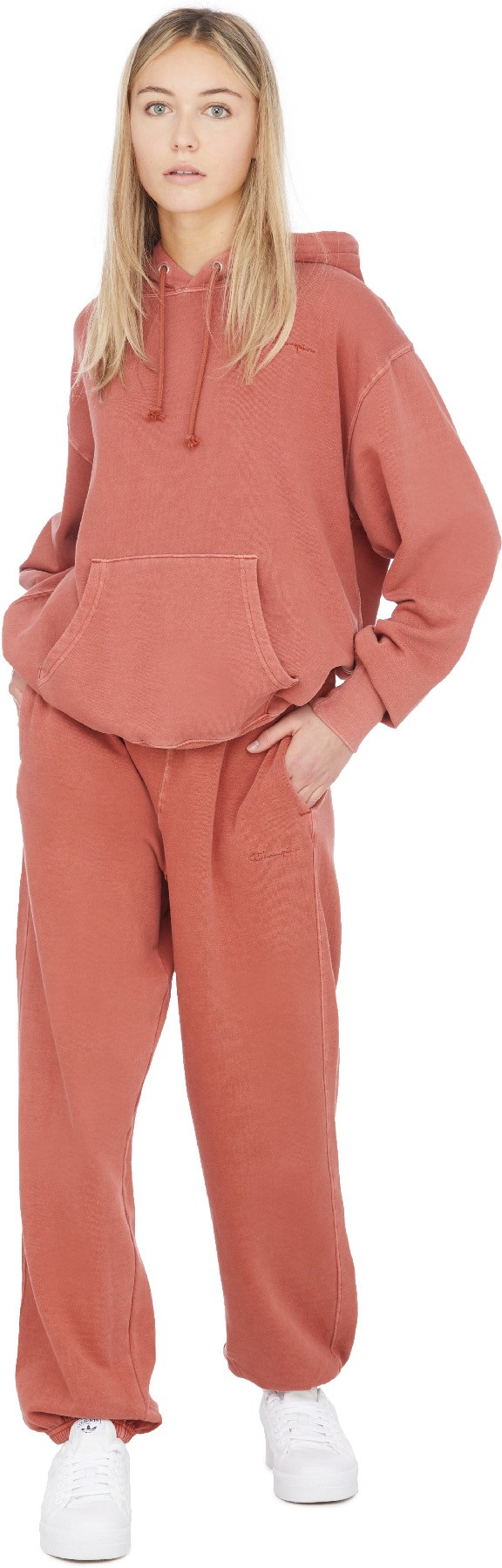 Champion: Rouge Pantalon de Survêtement Boyfriend Vintage Dye Rouge - 4