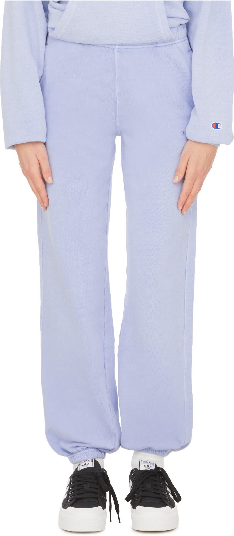 Champion: Blue Vintage Dye Boyfriend Sweatpants - 1