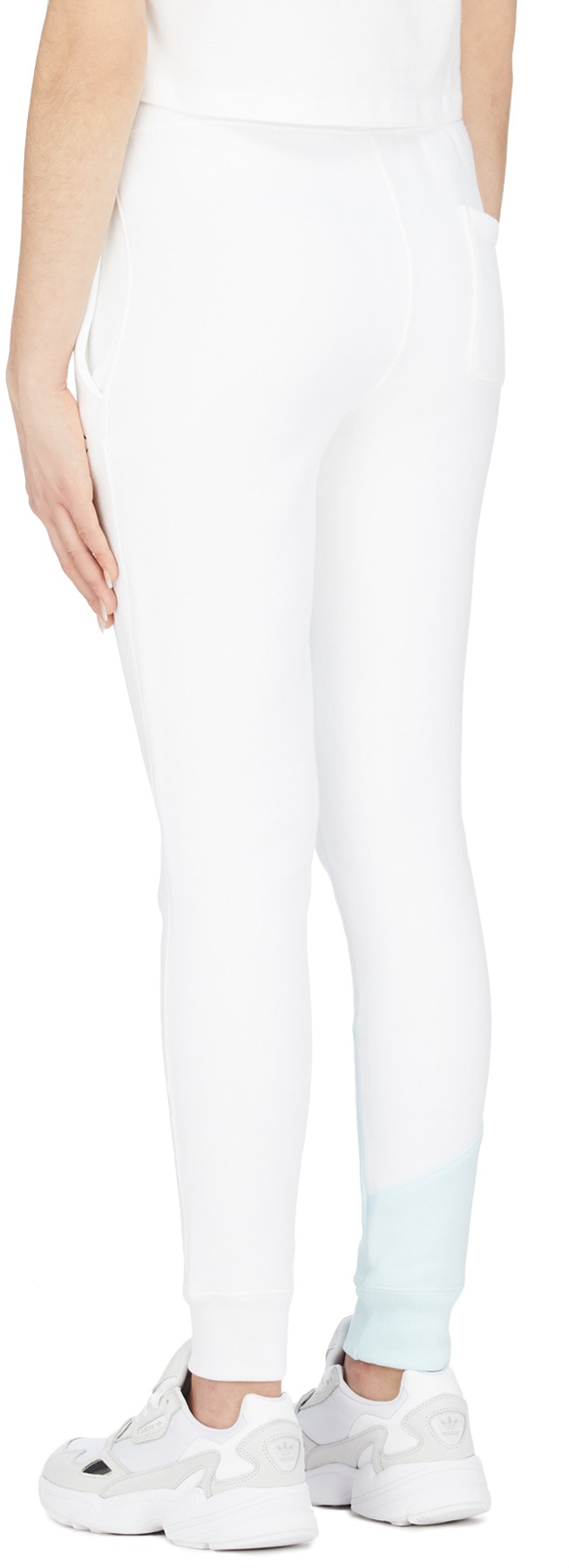 Champion: White Reverse Weave Colorblock Jogger Pants - 3