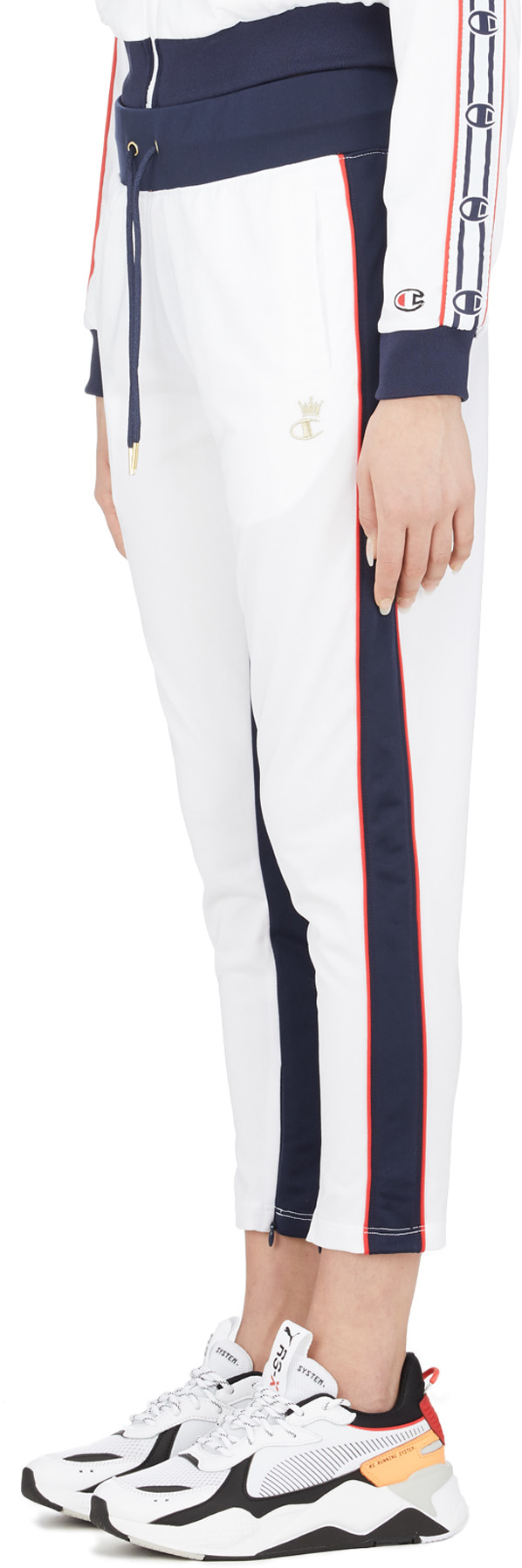 Champion: White Crown C Slim Track Pants - 2
