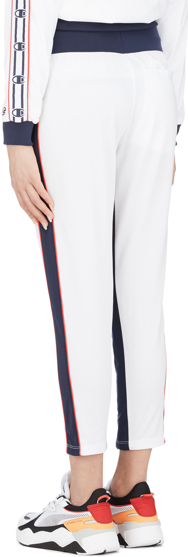 Champion: White Crown C Slim Track Pants - 3
