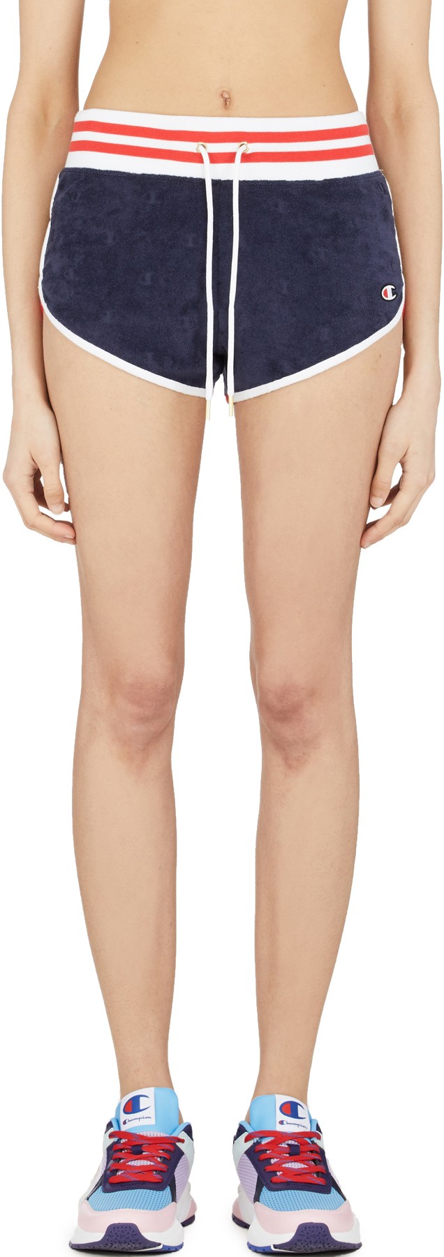 Champion: Blue Terry Cloth Shorts - 1