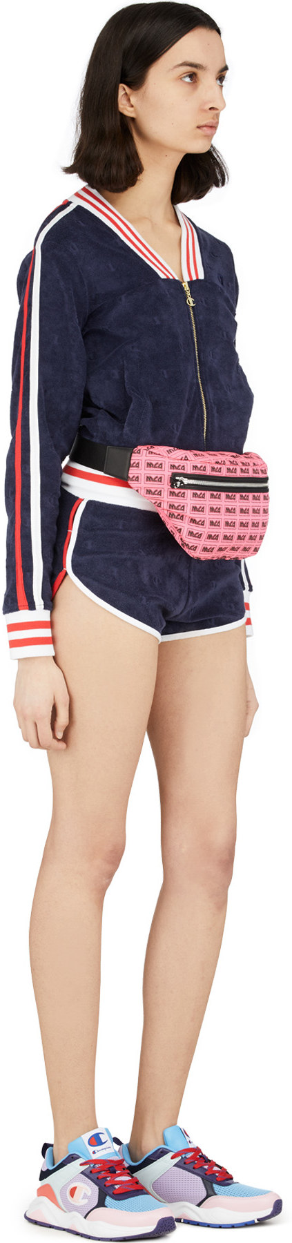 Champion: Blue Terry Cloth Shorts - 5