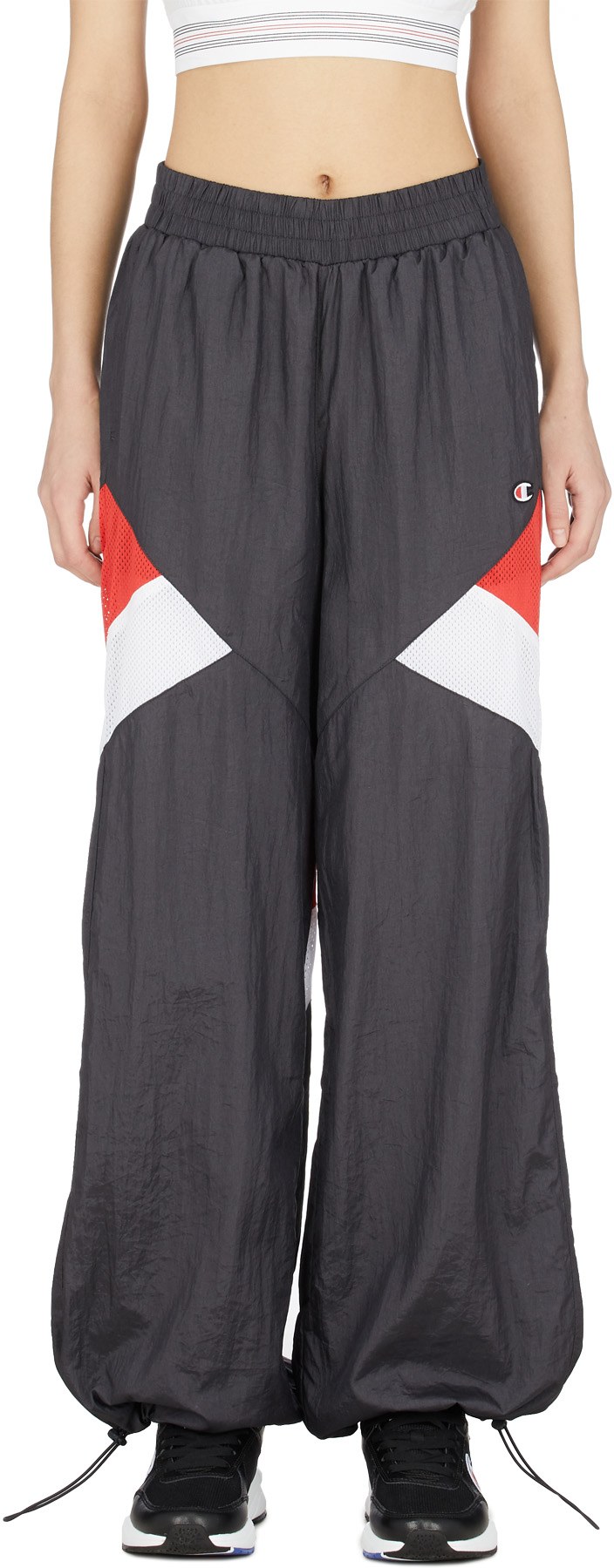 Champion: Blue Nylon Warm Up Pants - 1