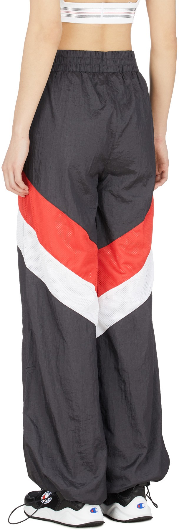 Champion: Blue Nylon Warm Up Pants - 3