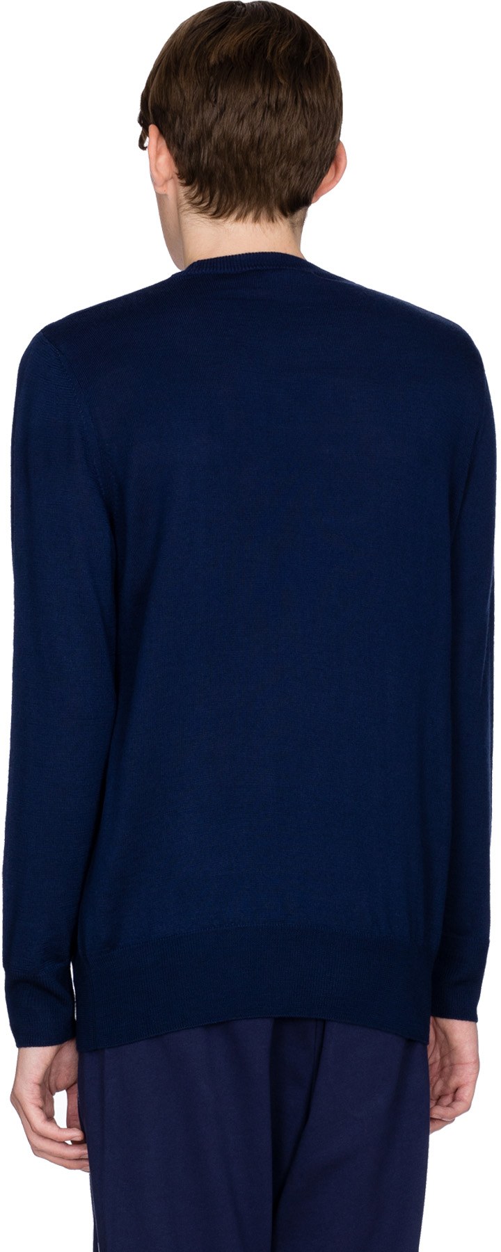 Love Moschino: Blue Ski Club Stamp Knit Pullover - 3