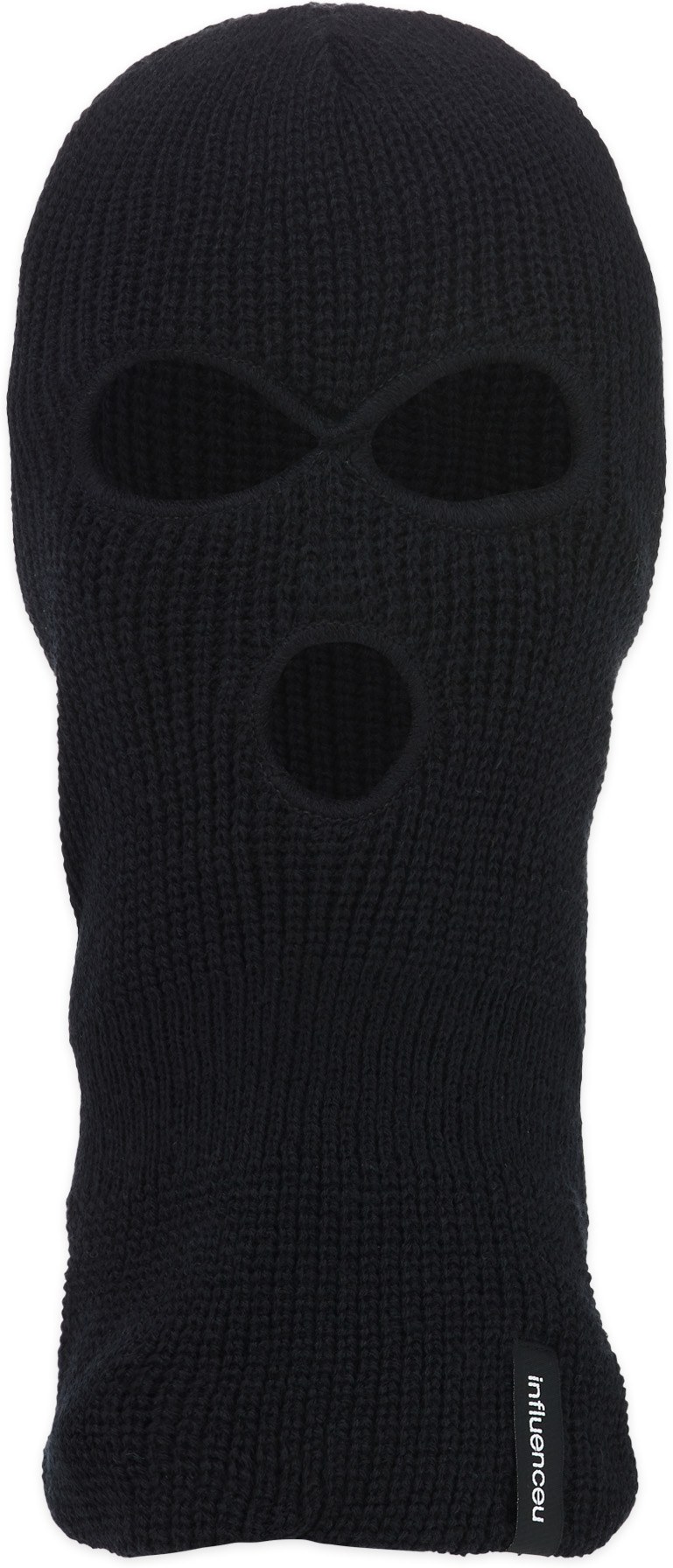 influenceu: Black Three Hole Ski Mask Balaclava - 1