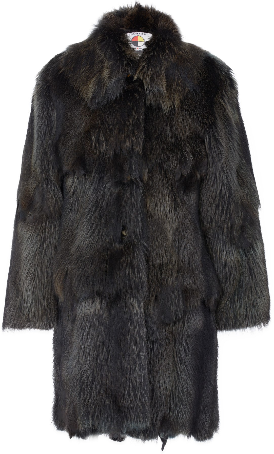 influenceu: Multicolor Native Fox Fur Coat - 1