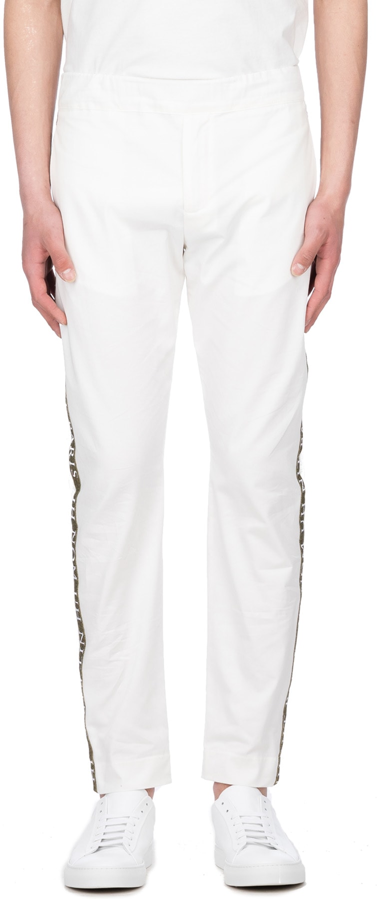 IH NOM UH NIT: White Track Pants - 1