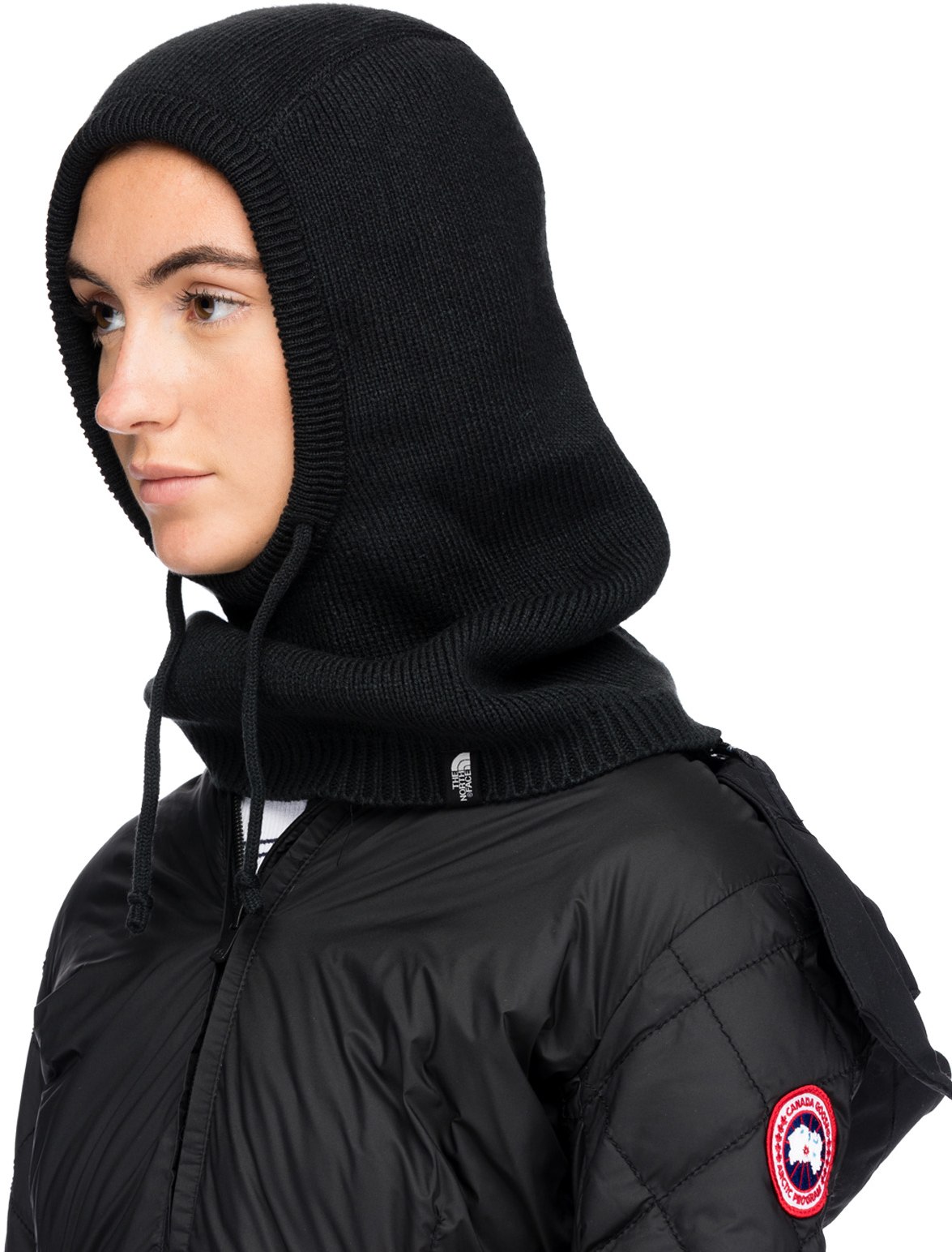 The North Face: Black Knit Balaclava Hood - 2