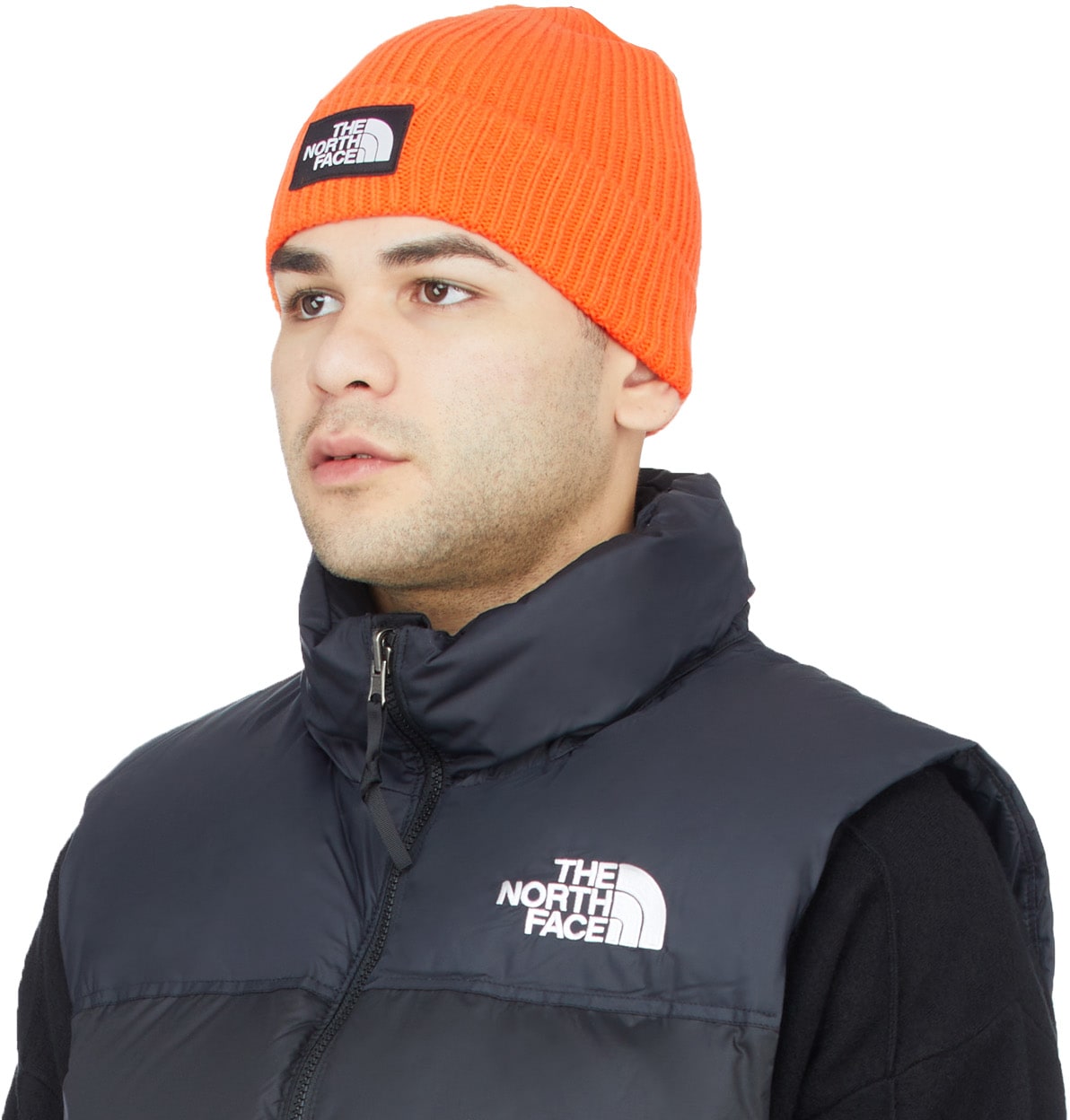 The North Face: Orange Bonnet Logo Box Cuffed TNF Orange - 3