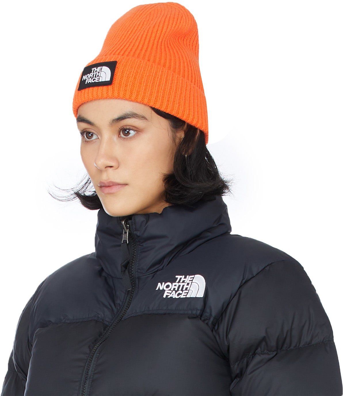 The North Face: Orange Bonnet Logo Box Cuffed TNF Orange - 4