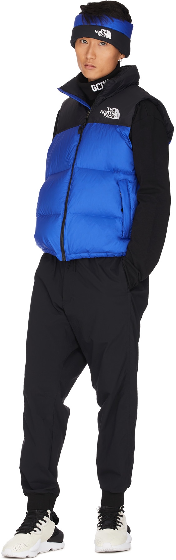 The North Face: Blue Nuptse Headband - 4